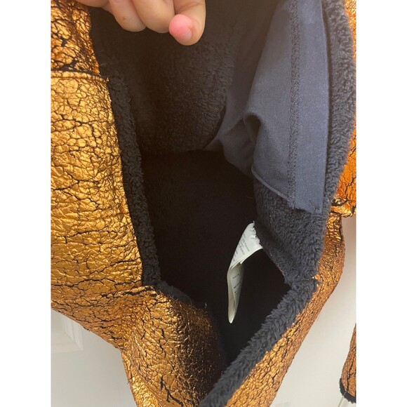 3.1 PHILLIP LIM Foil Copper Black CUT AWAY Self Underlayer SWEATSHIRT S - Picture 9 of 11